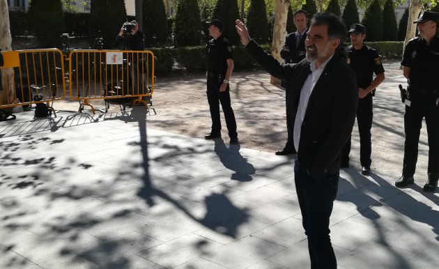 Jordi Cuixart tras declarar por primera vez en la Audiencia Nacional Jordi Cuixart tras declarar por primera vez en la Audiencia Nacional