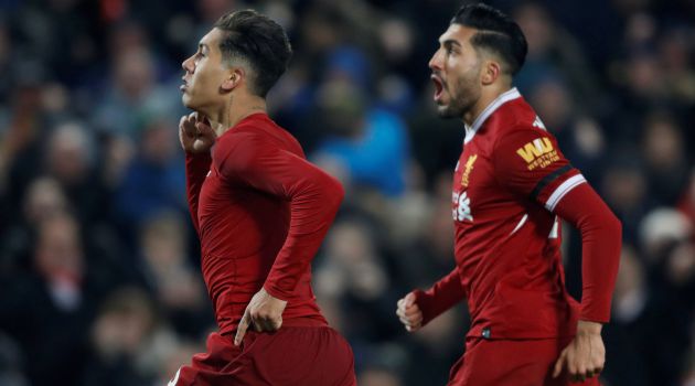 Roberto Firmino celebra el segundo gol del Liverpool en Anfield Roberto Firmino celebra el segundo gol del Liverpool en Anfield
