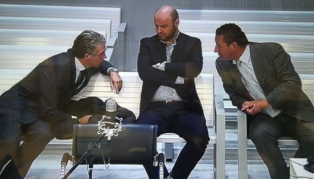 Granados, Talamino y Caro Vinagre durante el juicio del chivatazo Granados, Talamino y Caro Vinagre durante el juicio del chivatazo