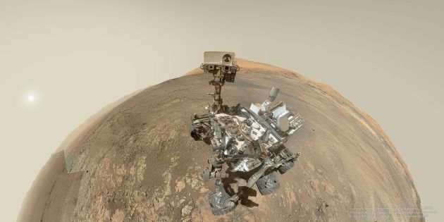 El selfie tomado por Curiosity. El selfie tomado por Curiosity.