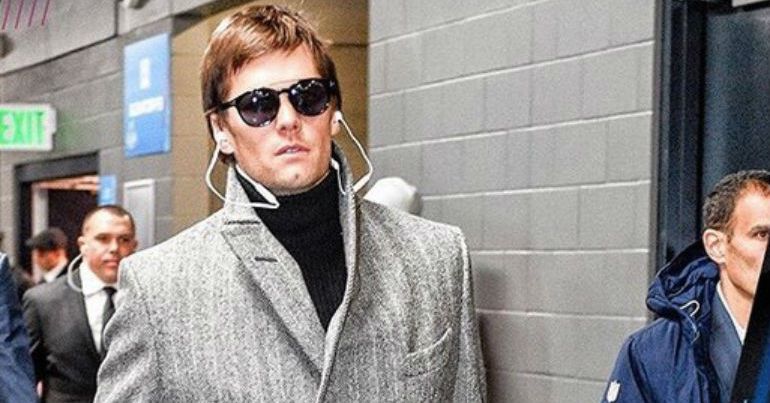 Tom Brady, a su llegada al estadio de Minnesota Tom Brady, a su llegada al estadio de Minnesota