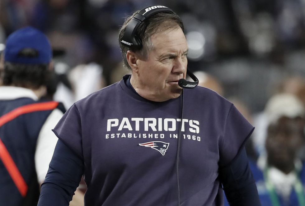 Bill Belichik, entrenador de los Patriots, durante el partido Bill Belichik, entrenador de los Patriots, durante el partido