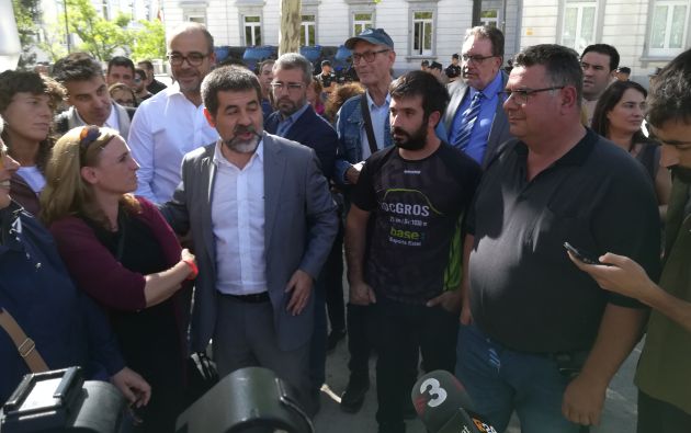 Jordi Sànchez tras salir de la Audiencia Nacional en octubre Jordi Sànchez tras salir de la Audiencia Nacional en octubre