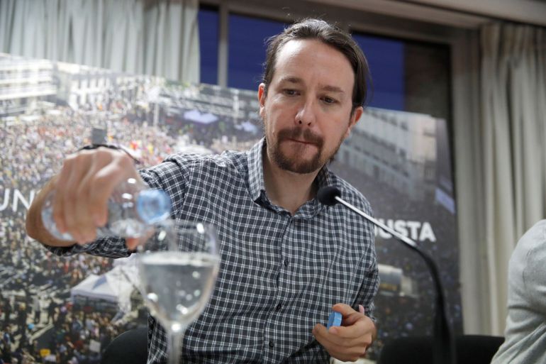 El líder de Podemos, Pablo Iglesias, durante el acto celebrado esta tarde en Madrid en el que presentan su propuesta para reformar la ley electoral. El líder de Podemos, Pablo Iglesias, durante el acto celebrado esta tarde en Madrid en el que presentan su propuesta para reformar la ley electoral.