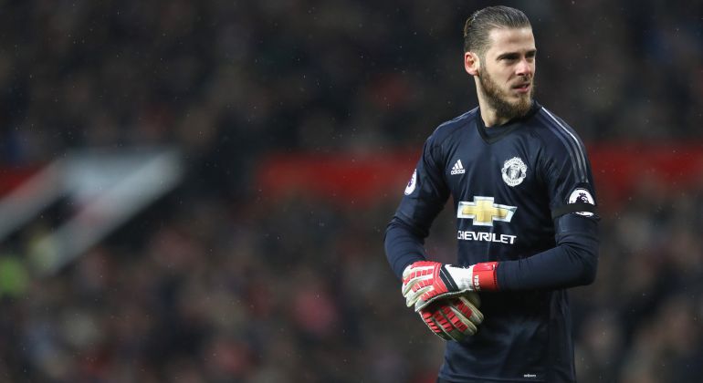 David de Gea during the match between Manchester United and Huddersfield Town David de Gea during the match between Manchester United and Huddersfield Town