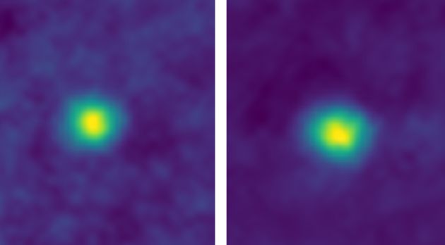 Los dos asteroides fotografiados por New Horizons. Los dos asteroides fotografiados por New Horizons.