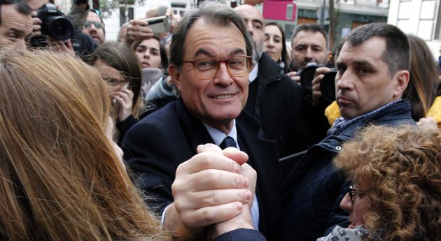 Artur Mas sale del Supremo tras declarar ayer Artur Mas sale del Supremo tras declarar ayer