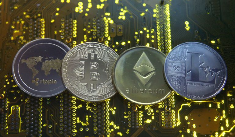 Representación de algunas de las criptomonedas más populares. Representación de algunas de las criptomonedas más populares.