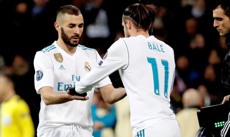 Benzema y Gareth Bale, en un partido en el Santiago Bernabéu. Benzema y Gareth Bale, en un partido en el Santiago Bernabéu.