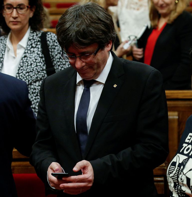 El expresidente de la Generalitat en el Parlament. El expresidente de la Generalitat en el Parlament.