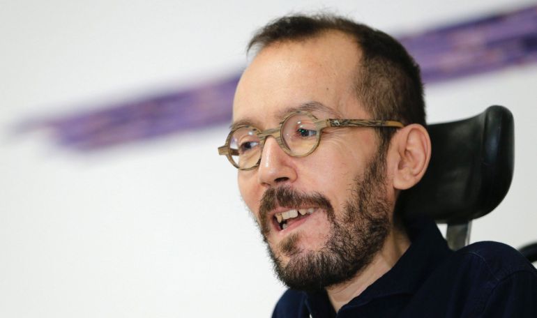 El portavoz de Podemos Pablo Echenique durante la rueda de prensa ofrecida al término del Consejo de Coordinación del Partido, hoy en Madrid. El portavoz de Podemos Pablo Echenique durante la rueda de prensa ofrecida al término del Consejo de Coordinación del Partido, hoy en Madrid.