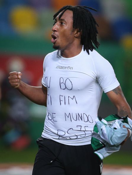 La celebración de Gelson Martins La celebración de Gelson Martins