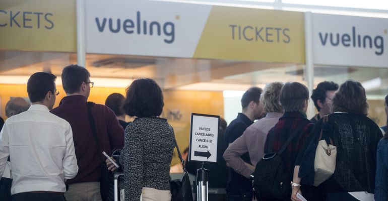 Imagen del stan de Vueling en El Prat (Barcelona) Imagen del stan de Vueling en El Prat (Barcelona)