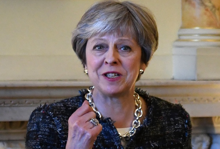 La primera ministra británica, Theresa May, durante un acto La primera ministra británica, Theresa May, durante un acto