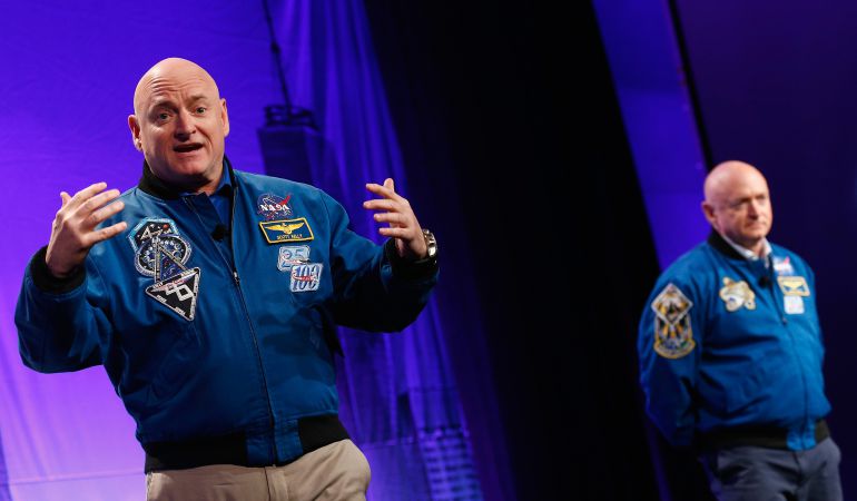 Scott y Mark Kelly tras la misión 'The Twins Study'. Scott y Mark Kelly tras la misión 'The Twins Study'.