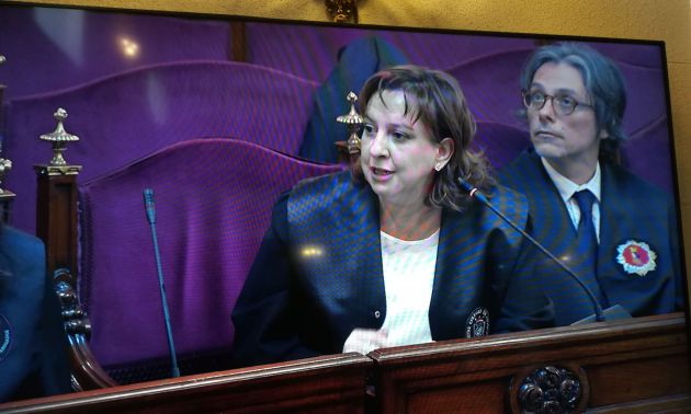 La representante de Baleares durante la vista La representante de Baleares durante la vista