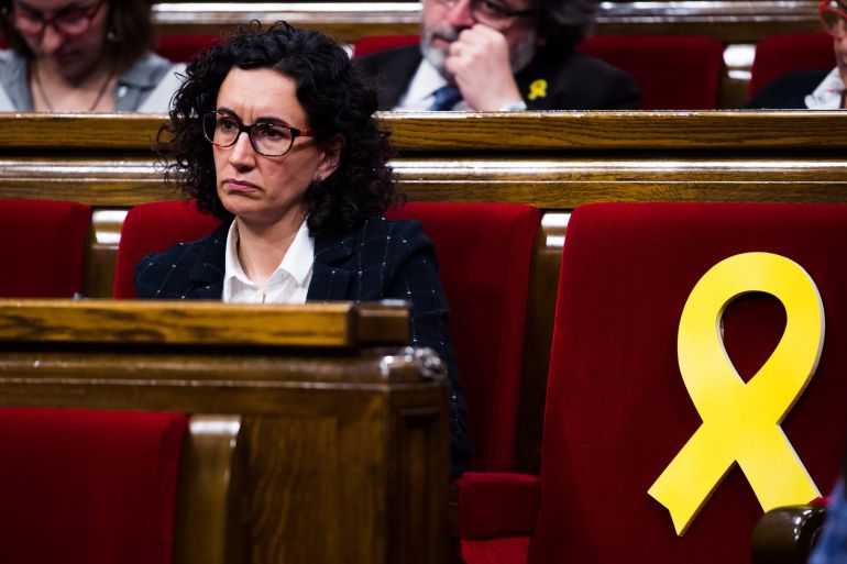Marta Rovira, en el pleno del Parlament Marta Rovira, en el pleno del Parlament