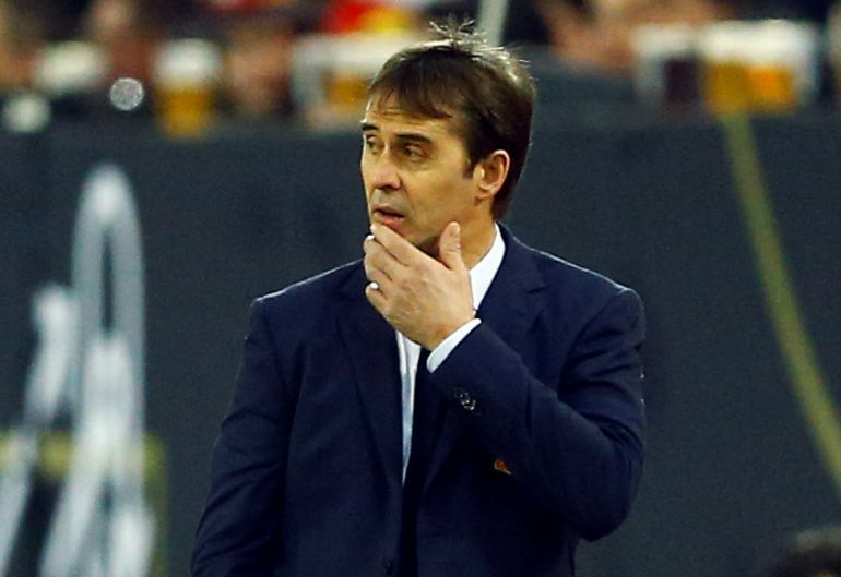 Lopetegui, durante el partido contra Alemania Lopetegui, durante el partido contra Alemania