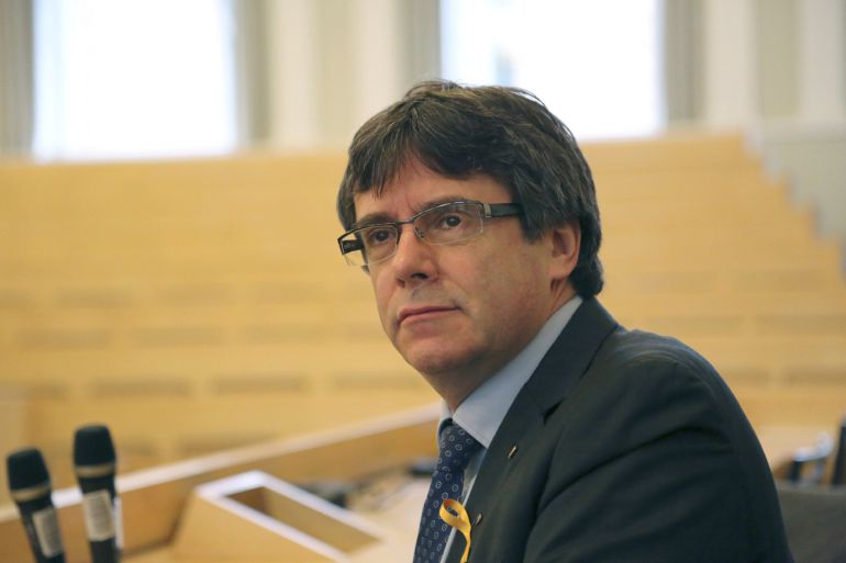 El expresidente catalán Carles Puigdemont antes de pronunciar una conferencia en la Universidad de Helsinki El expresidente catalán Carles Puigdemont antes de pronunciar una conferencia en la Universidad de Helsinki
