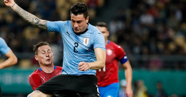 José María Giménez, en el primer partido de la China Cup frente a República Checa José María Giménez, en el primer partido de la China Cup frente a República Checa