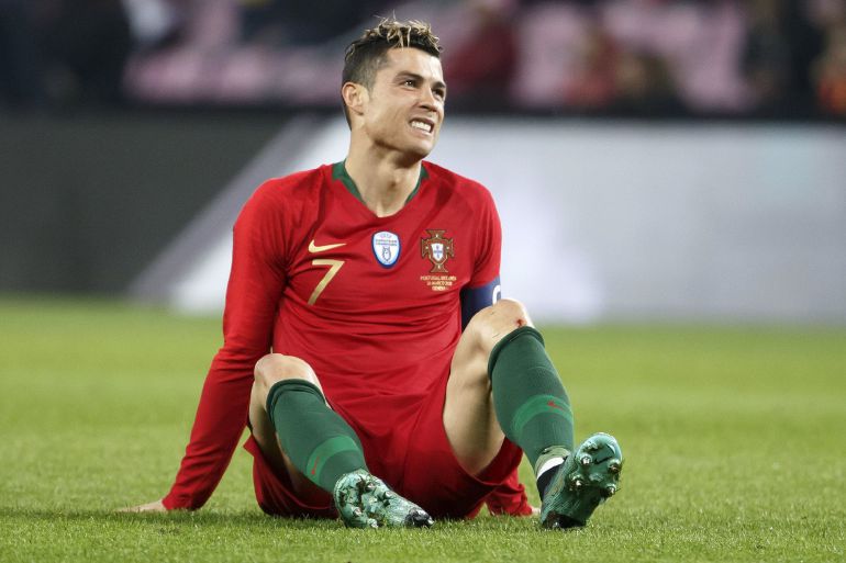 Ronaldo, durante una acción del partido Ronaldo, durante una acción del partido