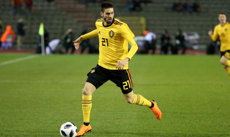 Yannick Carrasco maneja una pelota durante el amistoso frente a Arabia Saudí Yannick Carrasco maneja una pelota durante el amistoso frente a Arabia Saudí