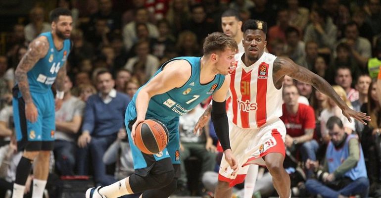 Luka Doncic, durante el partido ante el Estrella Roja Luka Doncic, durante el partido ante el Estrella Roja