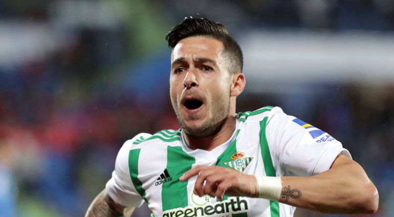Sergio León celebra su gol ante el Getafe Sergio León celebra su gol ante el Getafe