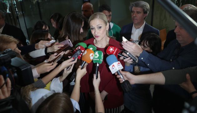 Cifuentes, en declaraciones a los medios, al término del pleno de la Asamblea Cifuentes, en declaraciones a los medios, al término del pleno de la Asamblea