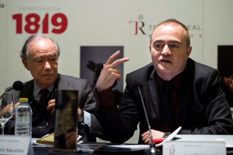 El presidente del patronato del Real, Gregorio Marañón, junto al director artístico del coliseo, Joan Matabosch El presidente del patronato del Real, Gregorio Marañón, junto al director artístico del coliseo, Joan Matabosch