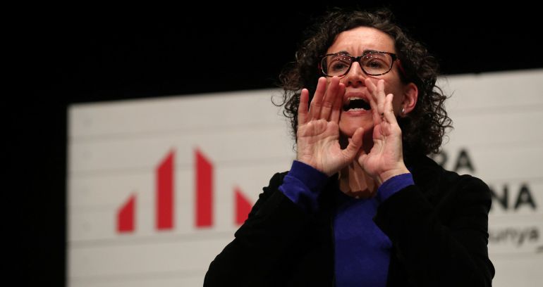 Marta Rovira durante un mitin en Vic el 5 de diciembre Marta Rovira durante un mitin en Vic el 5 de diciembre