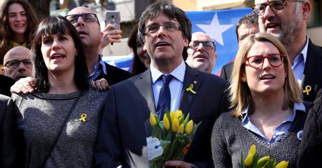 Carles Puigdemont y Elsa Artadi en Berlín el pasado 7 de abril Carles Puigdemont y Elsa Artadi en Berlín el pasado 7 de abril