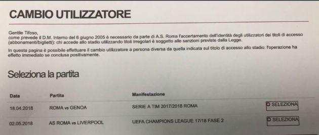 La captura de la web de la Roma que publica el diario británico 'The Sun'. La captura de la web de la Roma que publica el diario británico 'The Sun'.