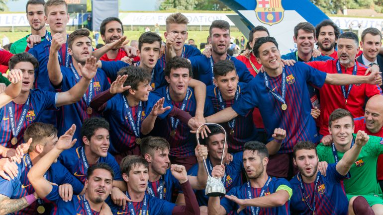 Los jugadores del Barça celebran el título europeo Los jugadores del Barça celebran el título europeo