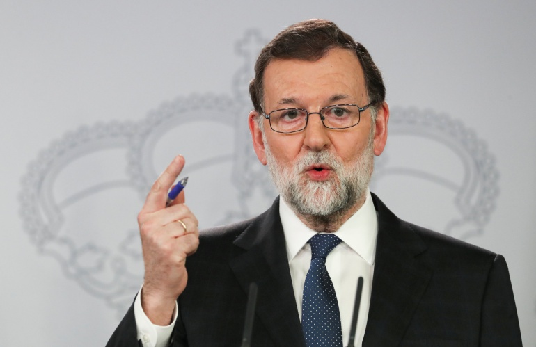 Mariano Rajoy en la rueda de prensa que ha ofrecido en el Palacio de la Moncloa este martes Mariano Rajoy en la rueda de prensa que ha ofrecido en el Palacio de la Moncloa este martes
