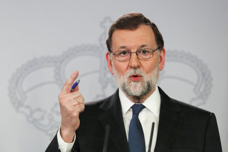 El presidente español, Mariano Rajoy, durante la rueda de prensa junto al primer ministro turco El presidente español, Mariano Rajoy, durante la rueda de prensa junto al primer ministro turco