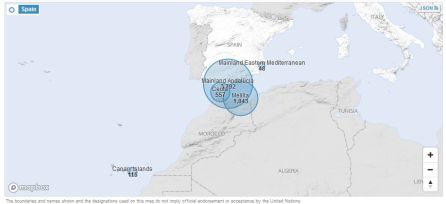 Datos de ACNUR que suman las llegadas por tierra a Ceuta y Melilla Datos de ACNUR que suman las llegadas por tierra a Ceuta y Melilla