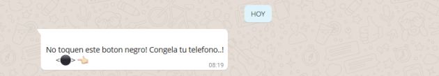 El mensaje está viralizándose a través de WhatsApp. El mensaje está viralizándose a través de WhatsApp.