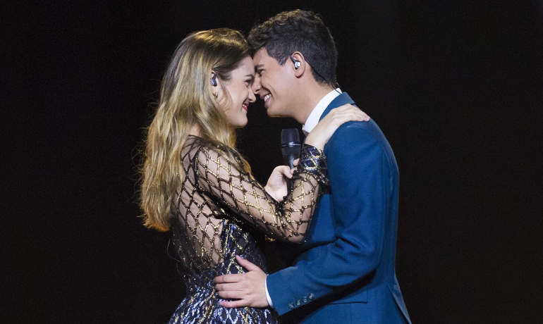 Amaia y Alfred durante el segundo ensayo de Eurovisión 2018 Amaia y Alfred durante el segundo ensayo de Eurovisión 2018