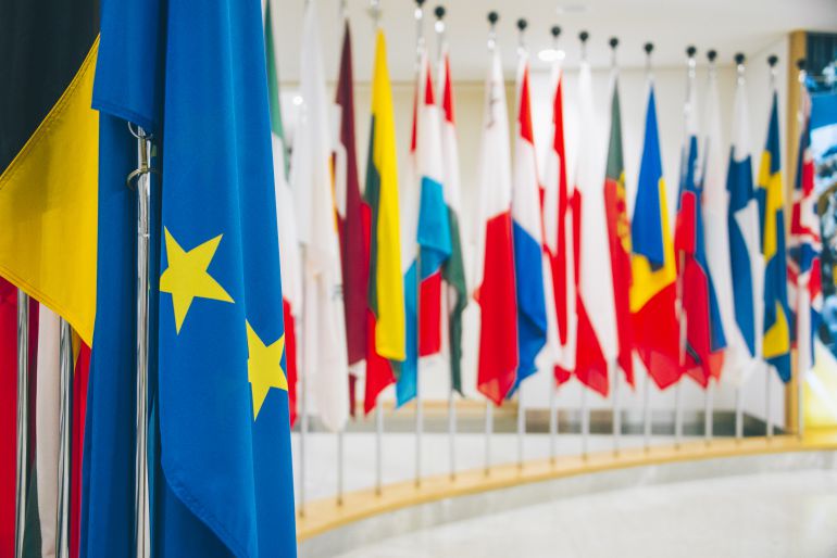 Banderas de los países de la UE. Banderas de los países de la UE.