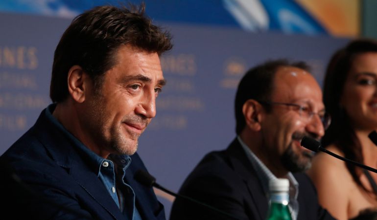 Javier Bardem durante la rueda de prensa después de la proyección 'Todos lo saben'. Javier Bardem durante la rueda de prensa después de la proyección 'Todos lo saben'.