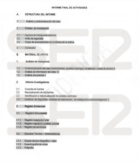 Documentos a los que ha podido acceder la Cadena SER Documentos a los que ha podido acceder la Cadena SER