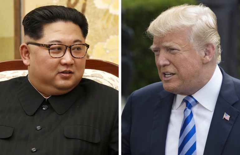 El líder norcoreano, Kim Jong-Un (i) y el presidente estadounidense Donald Trump (d) El líder norcoreano, Kim Jong-Un (i) y el presidente estadounidense Donald Trump (d)