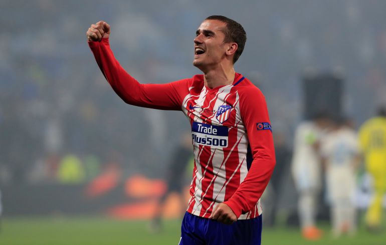 Griezmann celebra uno de sus goles durante el encuentro Griezmann celebra uno de sus goles durante el encuentro