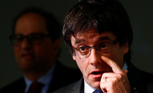 Carles Puigdemont este miércoles tras reunirse con Quim Torra Carles Puigdemont este miércoles tras reunirse con Quim Torra