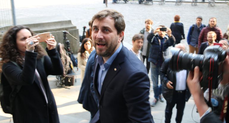 Toni Comín arriba al Palau de Justícia de Brussel·les Toni Comín arriba al Palau de Justícia de Brussel·les