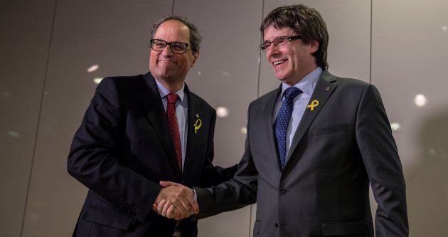 Quim Torra y Carles Puigdemont en una reunión mantenida en Berlín Quim Torra y Carles Puigdemont en una reunión mantenida en Berlín