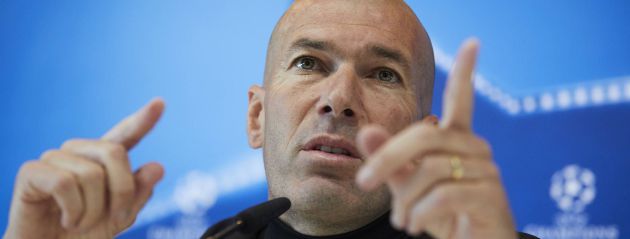 Zidane, en la sala de prensa Zidane, en la sala de prensa