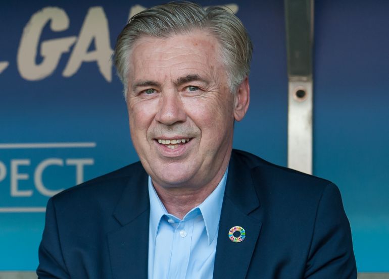Ancelotti en el Estadio de GInebra. Ancelotti en el Estadio de GInebra.