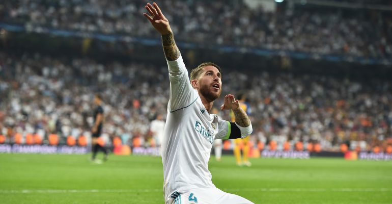 Sergio Ramos celebra el gol que marcó ante el Apoel en la primera jornada de la presente Champions League Sergio Ramos celebra el gol que marcó ante el Apoel en la primera jornada de la presente Champions League